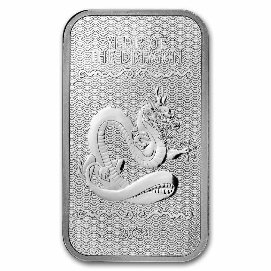 1 oz silver bar - APMEX Year of the Dragon 2024 (Series 2) – US