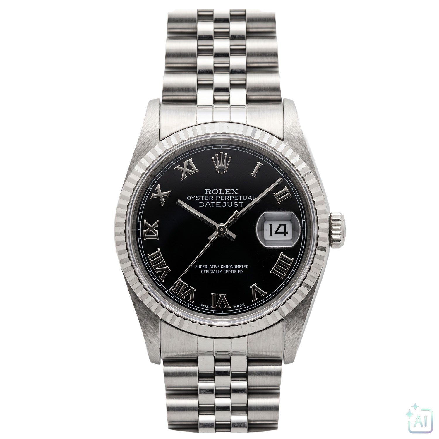 Datejust 36mm Black Roman Dial 1991 - 16234