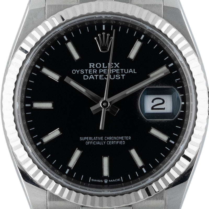Datejust 36mm Black Dial Full Set 2021 - 126234