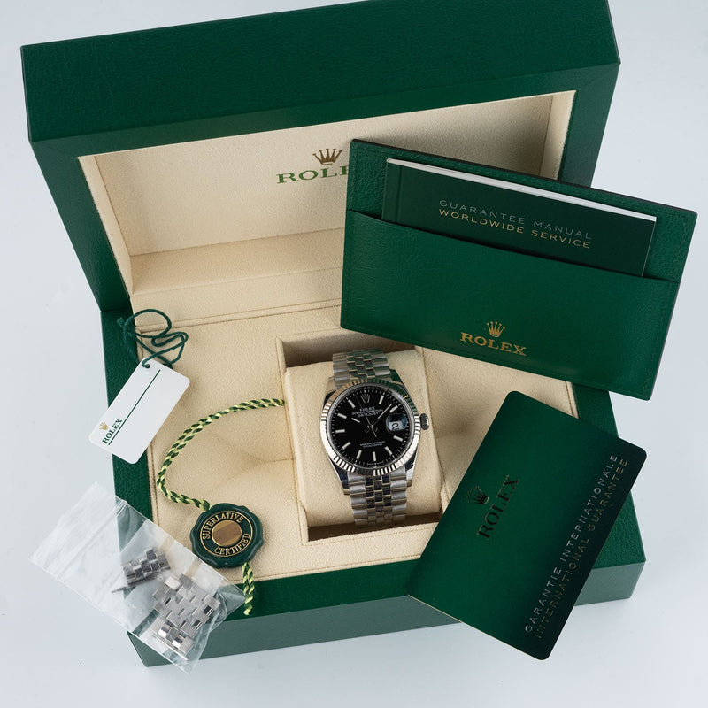 Datejust 36mm Black Dial Full Set 2021 - 126234