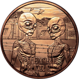 1oz Coppercoin Aliens -They are here-