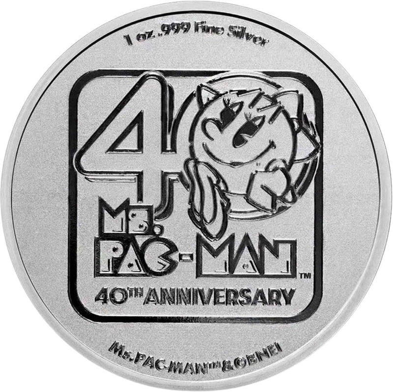 1 ounce silver 40 years of Ms. Pacman 2021 (circulation: 20,000)