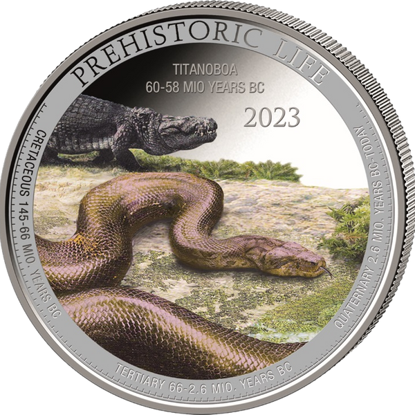 1oz Silver Prehistoric Life Titanoboa 2023 (Edition: 2.000