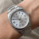 Rolex Oyster Perpetual Air‑King Ref. 114200, 34 mm, weißes Zifferblatt (2011)