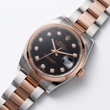 Rolex Datejust 36, Black Diamond Dial, Oyster, LC100, Ref. 116201, 01-2010, B+P