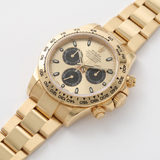 Rolex Daytona Cosmograph, Gelbgold, Gold Dial, Ref. 116508, 2022, B+P