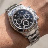 Rolex Daytona Cosmograph, Weißgold, Black Diamond Dial, LC100, Ref. 116509, 2021, B+P