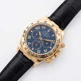 Rolex Daytona Blue Arabic Racing Dial, LC100, Erstkaufrechnung, Ref. 116518, 05-2017, B+P