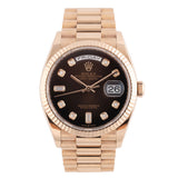 Day-Date 36mm Brown Ombré Diamond Dial 2020 - 128235