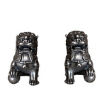 Foo Dog Steel Hearts Stainless Steel Pair