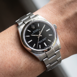 Rolex Oyster Perpetual 34, Black Dial, Oyster, Ref. 124200, 2024, B+P
