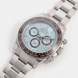 Rolex Cosmograph Daytona Platin, Ice Blue Dial, Fullsticker, Ref. 126506, 2024, B+P