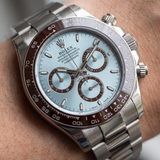 Rolex Cosmograph Daytona Platin, Ice Blue Dial, Fullsticker, Ref. 126506, 2024, B+P