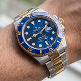 Rolex Submariner Date, "Bluesy", Stahl/Gelbgold, LC100, Ref. 126613LB, 09-2025, B+P