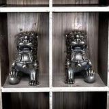 Foo Dog Steel Hearts Stainless Steel Pair