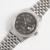 Rolex Datejust 36, Black Jubilee Dial, Jubilee Armband, LC100, Ref. 16030, 12-1987, B+P