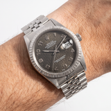 Rolex Datejust 36, Black Jubilee Dial, Jubilee Armband, LC100, Ref. 16030, 12-1987, B+P