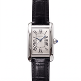 Cartier Tank Américaine WSTA0017 (2020) – Edelstahl, Automatik, Lederarmband, 45.1 x 26.6 mm