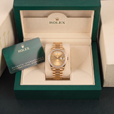 Rolex Day-Date 36 Gelbgold Diamantlünette Ref. m128398tbr-0037 – 2025
