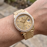 Rolex Day-Date 36 Gelbgold Diamantlünette Ref. m128398tbr-0037 – 2025