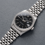 Rolex Datejust Ref. 16030 (1988) – 36 mm, Edelstahl, schwarzes Zifferblatt