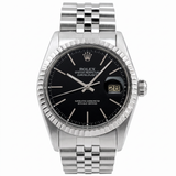 Rolex Datejust Ref. 16030 (1988) – 36 mm, Edelstahl, schwarzes Zifferblatt