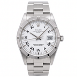 Rolex Oyster Perpetual Date 15210 (1996) – 34 mm, Edelstahl, Weißes römisches Zifferblatt