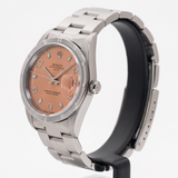 Rolex Oyster Perpetual Date 15210 (1999) – 34 mm, Edelstahl, Salmon Arabic Dial