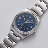 Rolex Air-King Ref. 114210 (2008) – 34 mm, Edelstahl, blaues Zifferblatt