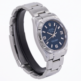 Rolex Air-King Ref. 114210 (2008) – 34 mm, Edelstahl, blaues Zifferblatt