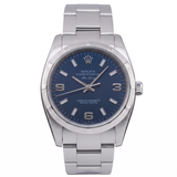 Rolex Air-King Ref. 114210 (2008) – 34 mm, Edelstahl, blaues Zifferblatt