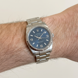 Rolex Air-King Ref. 114210 (2008) – 34 mm, Edelstahl, blaues Zifferblatt