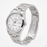 Rolex Oyster Perpetual Date 15200 (2000) – 34 mm, Edelstahl, weißes arabisches Zifferblatt