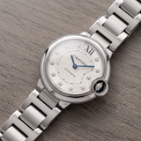 Cartier Ballon Bleu de Cartier 33 mm Ref. W4BB0021 (2021) – Edelstahl, Diamant-Zifferblatt