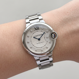 Cartier Ballon Bleu de Cartier 33 mm Ref. W4BB0021 (2021) – Edelstahl, Diamant-Zifferblatt