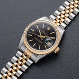 Rolex Lady‑Datejust 26 Ref. 79173 (2001) – Stahl & Gelbgold, Schwarzes Zifferblatt