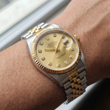 Rolex Datejust Ref. 16233, 36 mm (1992) – Gold/Stahl, Champagner-Zifferblatt