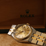 Rolex Datejust Oysterquarz, Gelbgold/Edelstahl, Champagner Dial, Ref. 17013, B+P