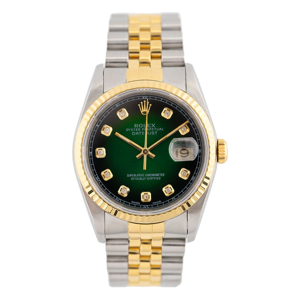 Datejust 36mm Green Diamond Degrade Dial 1993 - 16233