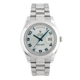 Day-Date Platin 41mm Ice Blue Dial 2009- 218206