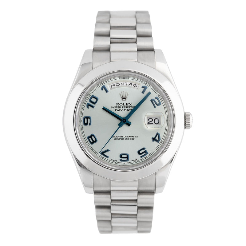 Day-Date Platin 41mm Ice Blue Dial 2009- 218206