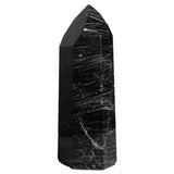 Black Tourmaline Obelisk Tower Gemstone Carving from Brazil - 200-299 grams