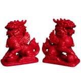 Kirin Set Cinnabar Carving