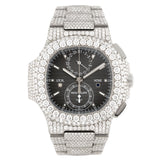 Nautilus Travel Time Chronograph Iced Out - 5990/1A-001