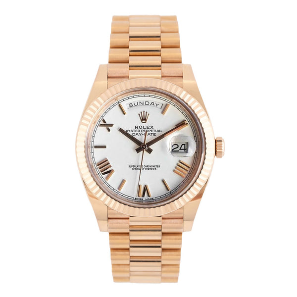 Day-Date 40mm White Roman Dial - 228235