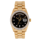 Day-Date Factory Diamond Bezel Black Dial 36mm 1981 - 18048