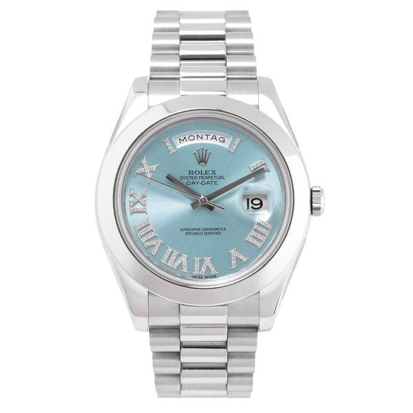 Day-Date Platin 41mm Ice Blue Diamond Dial LC100 2014 - 218206