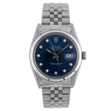 Datejust 36mm Rare Factory Diamond Blue Dial 1982 - 16014