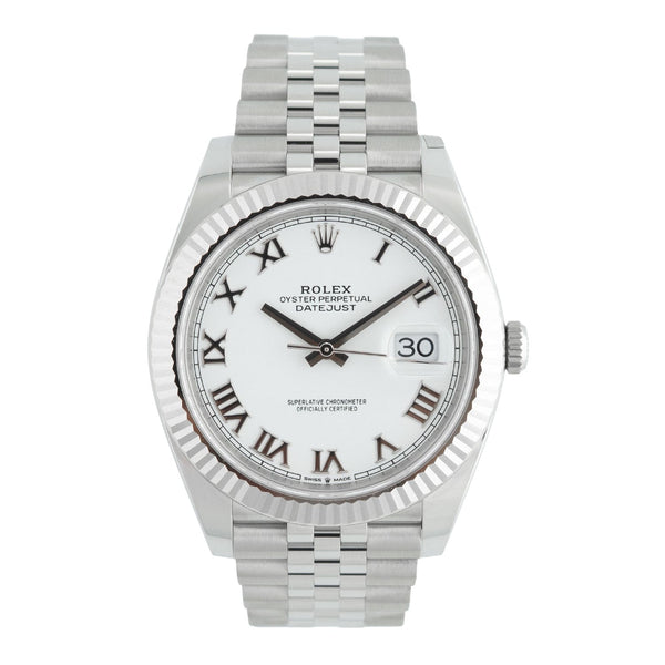 Datejust 41mm White Roman Dial LC100 2025 Jubilee - 126334