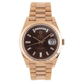 Day-Date 40mm Chocolate Baguette Diamond Dial 2016 - 228235